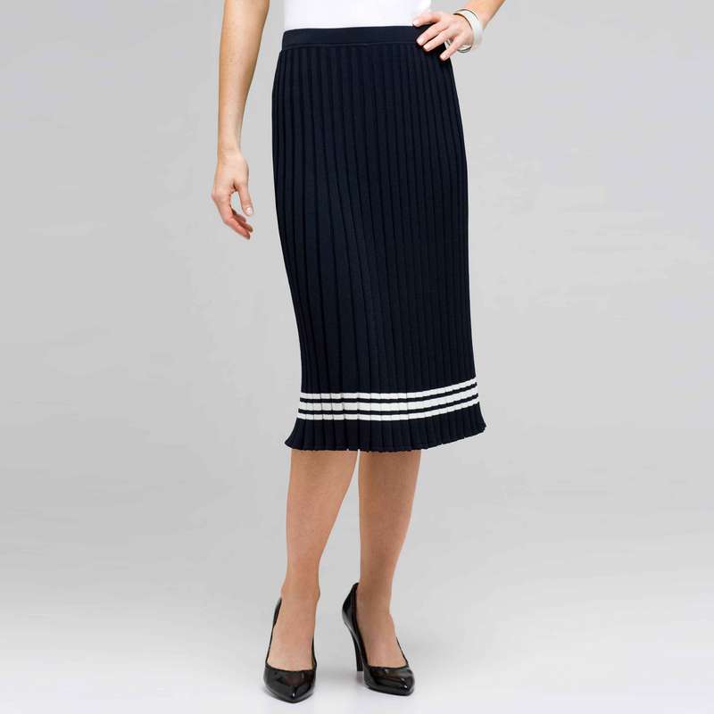 Long Pleated Skirt, , large