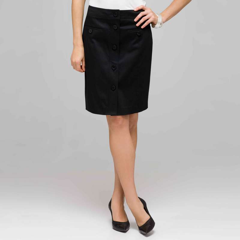Button Front Skirt, , large